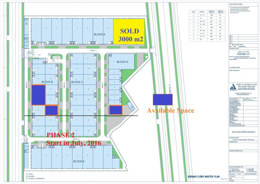 Master Plan of Kizuna Rental Serviced Factory