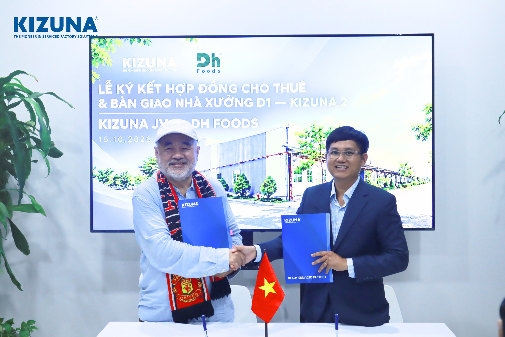 Kizuna x DhFoods lễ ký kết thuê xưởng